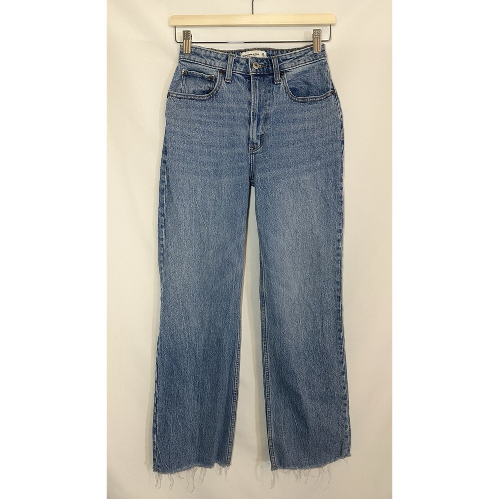 Abercrombie & Fitch‎ Jeans Women 25/0 R Curve Love 90s Relaxed Raw Hem High Rise